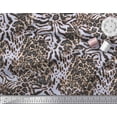 thumbnail image 2 of Soimoi Poly Georgette Fabric Leopard & Tiger Animal Skin Printed Fabric 1 Yard 52 Inch Wide, 2 of 3