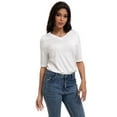thumbnail image 6 of Women's Casual Short Sleeve Relaxed Fit Basic T-Shirt - Soft Comfortable Everyday Top, 6 of 7