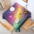 thumbnail image 2 of Colorful Tie Dye Nebula Pattern Square Tablecloth,Waterproof Square Table Cover,Wipeable Spillproof Washable Table Cover for Home Kitchen Party Decor 42"X42"(107x107cm), 2 of 6