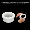 thumbnail image 4 of Uxcell 4Pcs Snap Rubber Grommet Plug Mount Dia 4mm ID 25mm Seal Anti-Scratch Electrical Box Cable Pipe White, 4 of 6