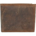 thumbnail image 4 of Marshal RFID Blocking Fire Fighter Embossed Leather Center ID Flap Bifold Wallet for Men Vintage Brown, 4 of 7