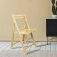 thumbnail image 2 of Juego de 2 sillas plegables de madera para uso casual con acabado natural, 2 of 7