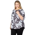 thumbnail image 3 of Larky Lark Womens Plus-Size Casual Tie Top In Cool & Casual Palm, 3 of 4