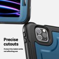 thumbnail image 2 of Case for Apple iPad Pro 11 Inch 4th 3rd 2nd 1st Gen 2022/2021/2020/2019/ for iPad Air 5th 4th Gen 10.9" Case,Hybrid Protective Pencil Holder & Shoulder Strap Kids Friendly Rotating Kickstand,Navyblue, 2 of 7