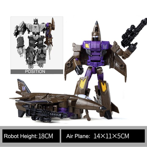 Haizhixing Transformation Robot Car Toys Boys Anime Bruticus Aircraft Tank Engineering 5IN1 Model KO Kids Gift qym unisex