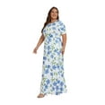 thumbnail image 5 of HVEOO Maxi Dresses for Women Summer Casual Loose Short Sleeve Long Beach Dress with Pocket, 5 of 8