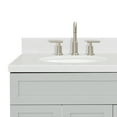 thumbnail image 2 of Ariel Hamlet 36 In. Left Offset Oval Sink Bathroom Vanity With Carrara White Quartz Countertop 1.5 Edge In Grey, 2 of 11