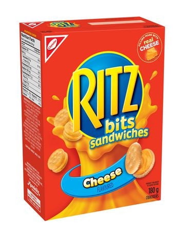 Ritz Bits Cheese Sandwich Cracker Snack Pack, 180g (2 Pack