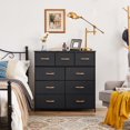 thumbnail image 2 of Bigroof 9 Dresser for Bedroom Chest of Drawers Fabric Storage Tower Organizer Bedroom Furniture with Metal Frame for Living Room Dresser in Closet Black, 2 of 7