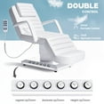 thumbnail image 4 of Advwin Electric Massage Table with LED Light & Foot Control, Adjustable Spa Bed for Tattoo, Waxing & Lash Extensions, Removable Headrest & Armrests, White, 4 of 11