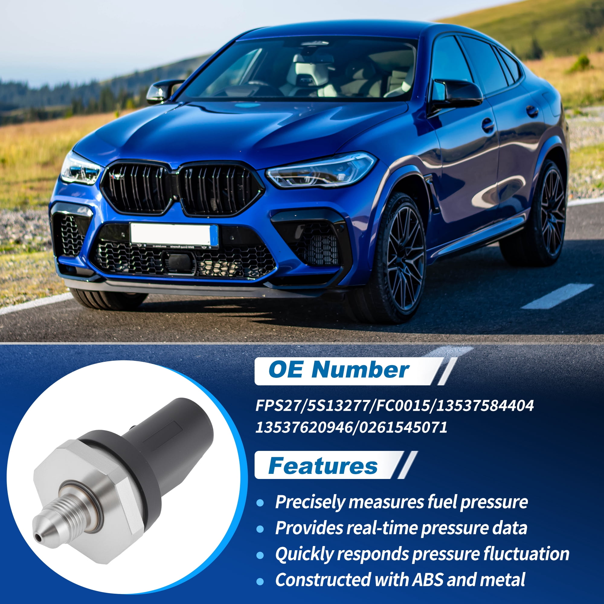 Unique Bargains Fuel Injection Pressure Sensor for BMW