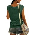 thumbnail image 2 of Womens' Cap Sleeve Casual Loose Fit Basic Shirts Tank Tops Fashion Summer T Shirts Business Casual Outfits Workout Boho Clothes Yoga Tunic T Shirts Tops, 2 of 3