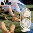 thumbnail image 4 of Dyegold Double Head Two-Way Desktop Fan 14 Inch with 3 Speeds High Airflow Portable for Home Office Camping Bedroom Quiet Operation, 4 of 6