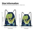 thumbnail image 2 of Honeii Dino Playing Roller Skate Print Drawstring Backpack,Drawstring Bags String Backpack Gym Cinch Sack Backpack Sport Bag Draw-Medium, 2 of 6