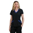 thumbnail image 2 of Hanes ComfortFit Stretch Women's Contrast V-neck Scrub Top, 2 of 4