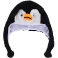 thumbnail image 1 of Adorable gorro de animalito de peluche, estilo esquí de invierno, con orejeras de dibujos animados y capucha de pingüino. Ideal para carnaval, cosplay y actuaciones en el escenario., 1 of 7