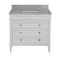 thumbnail image 6 of Eleanor 36" Bathroom Vanity with White Cabinet and Carrara Marble Top, 6 of 6