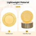 thumbnail image 6 of Gold Charger Plates Bulk 100Pcs Elegant Gold Chargers for Dinner Plates Wedding & Event Decorative Charger Plates Set, 6 of 13
