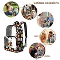thumbnail image 4 of FKELYI Flower Panda Print 17 Inch Clear Backpack Kids Backpack See Through Schoolbag Spacious Bookbag Travel Bags for Elementary Student, 4 of 7