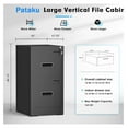 2 Drawer File 18” D Vertical File with Lock, Black