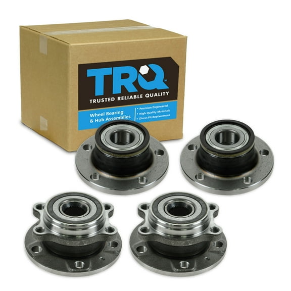 TRQ Wheel Bearing & Hub Assembly Set Fits 2008-2018 Audi 2005-2022 Volkswagen BHA56097