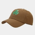 thumbnail image 3 of GDREDA Hat Men Three Leaves Pattern Baseball Cap Tongue Outdoor Sun Hat，Coffee, 3 of 4