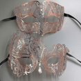 thumbnail image 3 of Black Silver Gold Metal Filigree Laser Cut Couple Venetian Party Mask Wedding Ball Mask Halloween Masquerade Costume Masker Set, 3 of 5