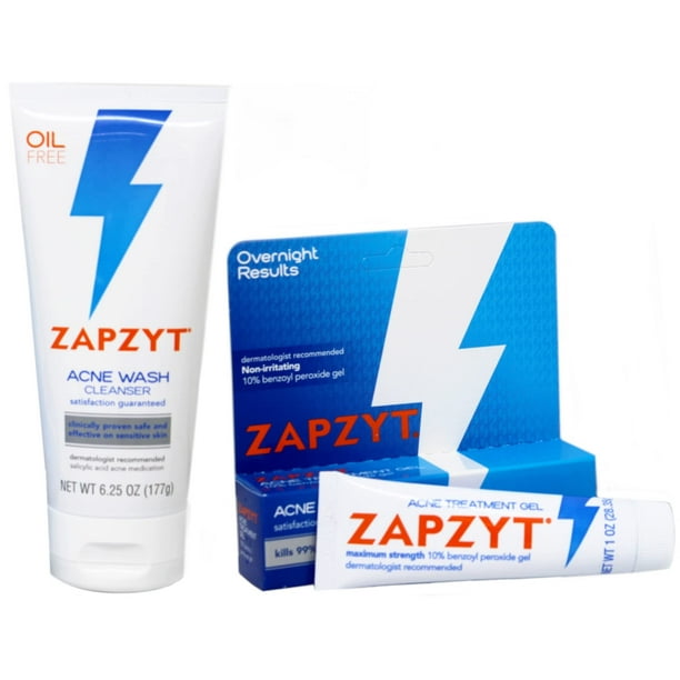 Tratamiento para el acné Zapzyt 2 Step con jabón para el acné de 180 ml y gel de 30 ml
