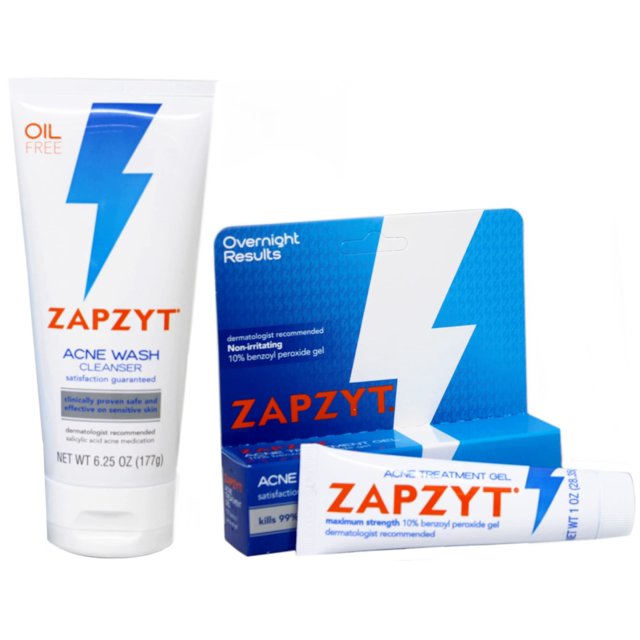 Tratamiento para el acné Zapzyt 2 Step con jabón para el acné de 180 ml y gel de 30 ml