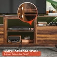 thumbnail image 2 of GALAXHERO TV Stand for 65-Inch TV, 58-Inch Entertainment Center with 2 Storage Cabinets, Media Console for Living Room, Bedroom, Office, Retro Brown, 2 of 6