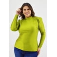 thumbnail image 1 of Blusa de satin Roman Fashion 1802 Verde lima Talla 38, 1 of 6
