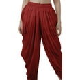 thumbnail image 4 of Moomaya Solid Punjabi Patiala Salwar Dhoti Pants For Women, Elastic Waist Relaxed Baggy Trousers, 4 of 6