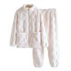 thumbnail image 1 of Gibobby Diseñador elegante ropa para el traje Otoño Invierno pijamas a juego unisex camisón de franela (Blanco, L), 1 of 3