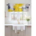 thumbnail image 2 of Valances for Windows Yellow Gray Abstract Rod Pocket Cafe Window Treatments Valance Curtains for Kitchen Bathroom Laundry Basement Windows 60"x18", 2 of 9