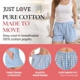 thumbnail image 5 of Just Love Women’s Cotton Boxer Shorts – Woven Poplin Pajama & Lounge Sleep Shorts – Elastic Waist with Pockets, 5 of 6