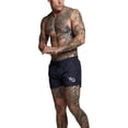 thumbnail image 4 of xiaxaixu Men's Solid Color Short Pants, Muscle Fitness Running Training Shorts Compression Workout Shorts Sportswear, 4 of 5