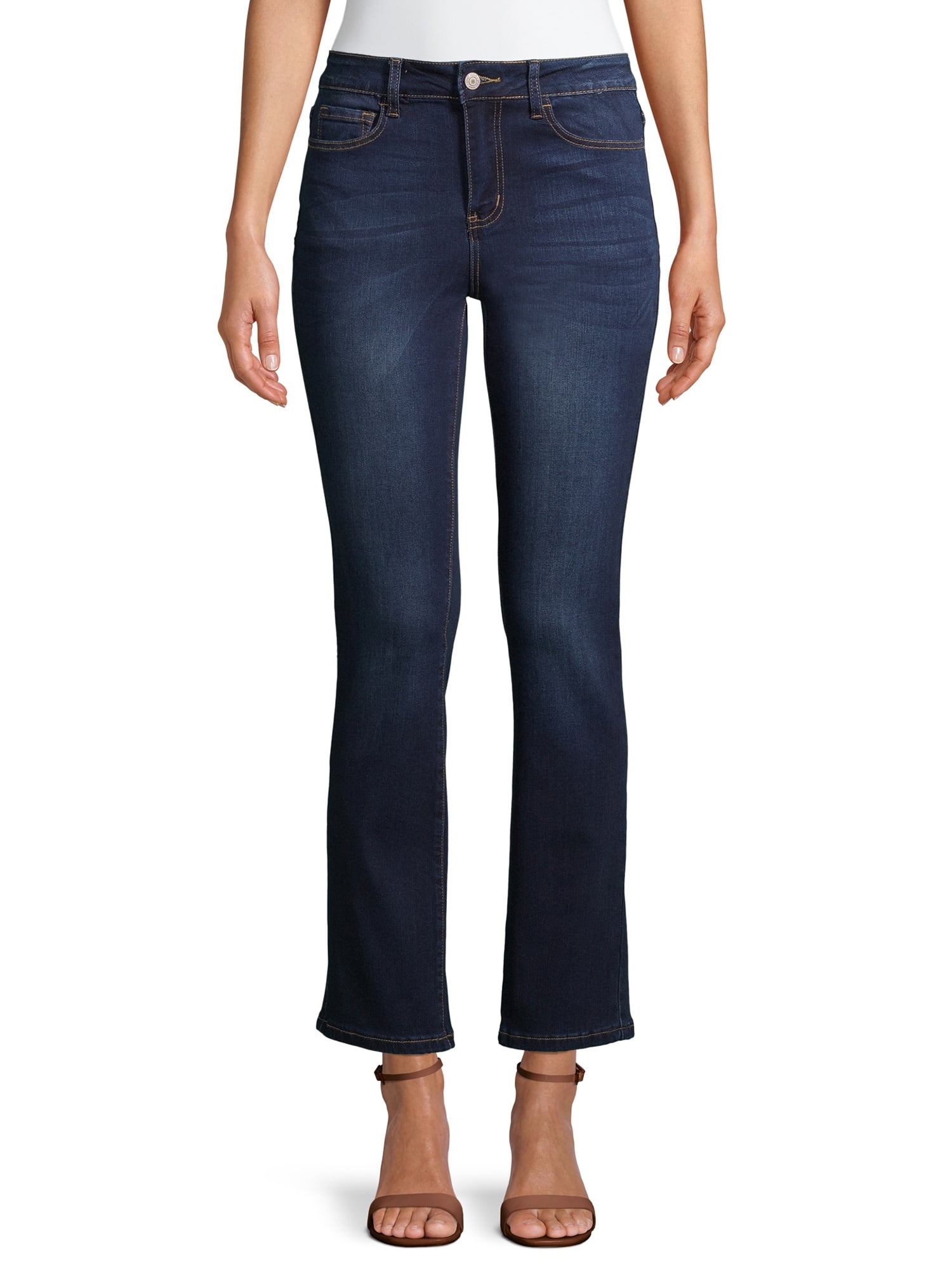 Vervet Jeans - Vervet Women’s High Rise Mini Boot Cut Jeans - Walmart ...
