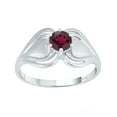 thumbnail image 1 of Sterling Silver with Natural Garnet Solitaire Ring, 1 of 3