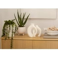 thumbnail image 4 of Bouclair Ensemble Blanc de 2 Vases de Table en Céramique Mouchetée, 4 of 10