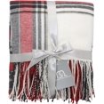 thumbnail image 1 of Blankets - Decorative Classic Blanket - Buffalo Plaid Throw Blanket - Comfortable and Ultra-Soft - Lightweight & Indoor Outdoor Blanket - Ivory/Aurora Red Multi, 1 of 5