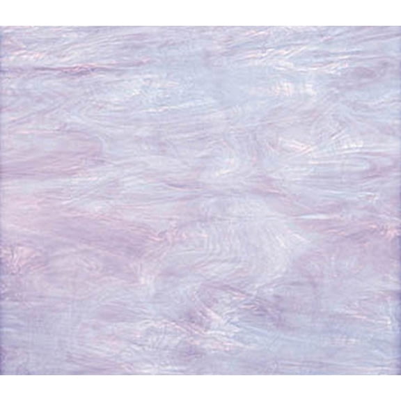 OCEANSIDE STAINED/FUSING GLASS SHEETS - PALE LAVENDER/WHITE FUSIBLE (Small 8" x 12")