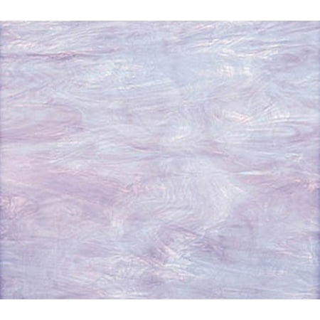 OCEANSIDE STAINED/FUSING GLASS SHEETS - PALE LAVENDER/WHITE FUSIBLE (Small 8" x 12")
