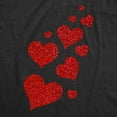 thumbnail image 2 of Womens Glitter Hearts T Shirt Cute Valentines Day Red Heart Graphic Novelty Tee for Ladies Womens Graphic Tees, 2 of 7