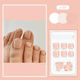 thumbnail image 2 of Fofosbeauty 24pcs Square Toe Fake Acrylic Press-on Nails for Girls Women,Rice Skin Color, 2 of 8
