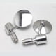 thumbnail image 3 of Paquete de 2 espejos de motocicleta Kits de herramientas duraderos Universal 360 ° Rotación corrosión resistente a la resistencia a mano accesorios de ciclomotor plateado Vogacara VI002054-02B, 3 of 7