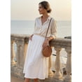 thumbnail image 2 of DARING DIVA Women's Flowy A-Line Midi Skirt Small White, 2 of 8