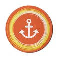 thumbnail image 1 of Anchor Mouse Pad for Computers, Anchor Image in a Circle Round Enlightened Drawing Controlling the Seabed Print, Round Non-Slip Thick Rubber Modern Mousepad, 8" Round, Orange Yellow, by Ambesonne, 1 of 2