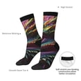 thumbnail image 4 of Cauagu Colorful Dragon Head Profile Print Crew Socks for Women and Men,Adult Athletic Running Socks 1-Pair Sports Socks Work Gear Socks with Moisture Wicking, 4 of 6