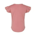 thumbnail image 7 of COUVER Toddler Little Girl's Soft Cotton Flutter Sleeve T-Shirt, Mauvelous, 3T, 1 Piece, 7 of 7
