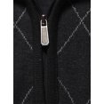 thumbnail image 5 of Men's knitted top,sweater, long-sleeved pullover with zipper, pure color stand collar spring and autumn jacket, 5 of 8